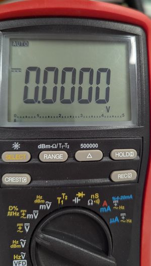 Multimeter showing 0.0V on booster v input